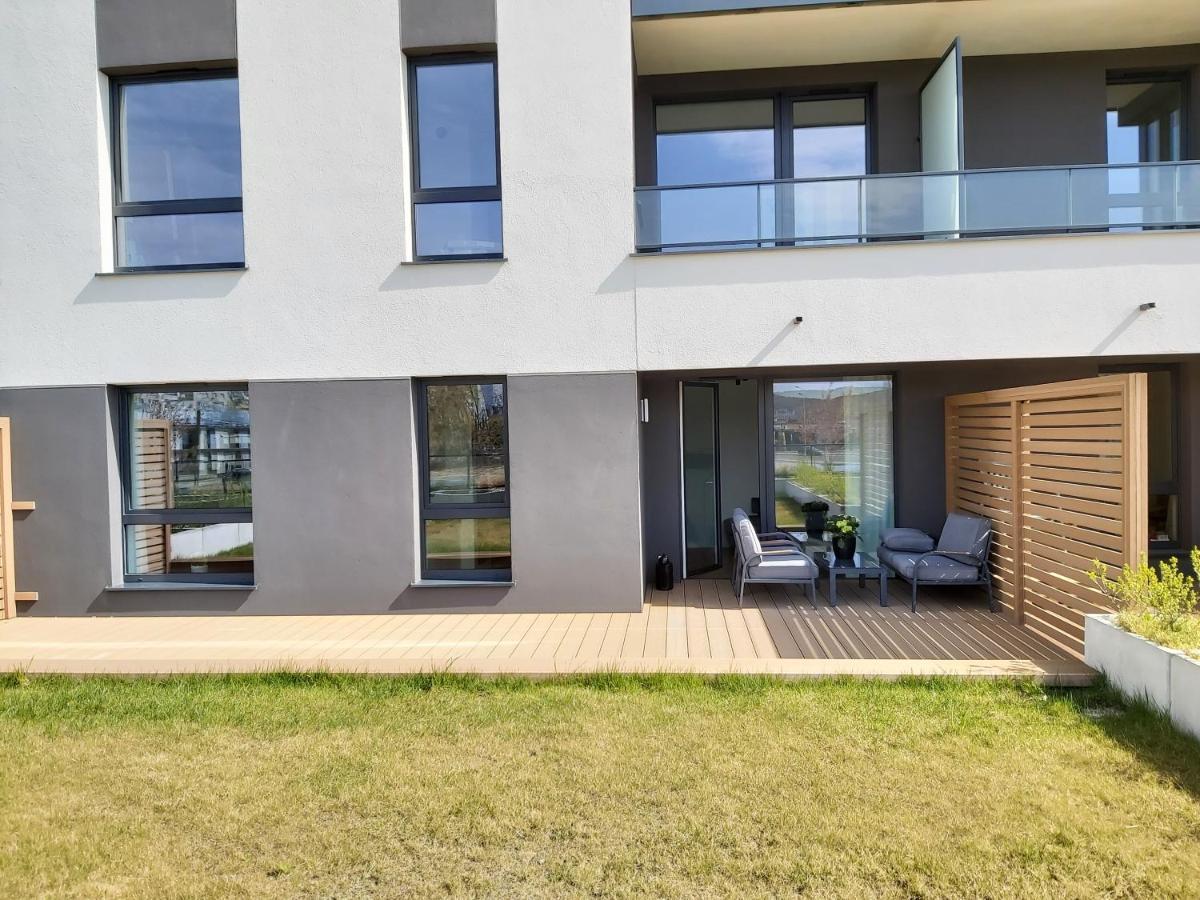 Apartament 150 Zaspa Vvita Z Prywatnym Ogrodem I Tarasem Гданск Екстериор снимка